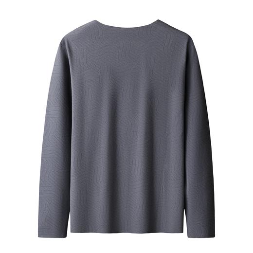 【德绒保暖】【新款DSF】大依优型大码男装条纹德绒保暖上衣内衣弹力加绒舒适保暖秋衣 商品图3