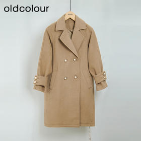 oldcolour冬款设计感时尚气质宽松保暖长款外套女DM46043082