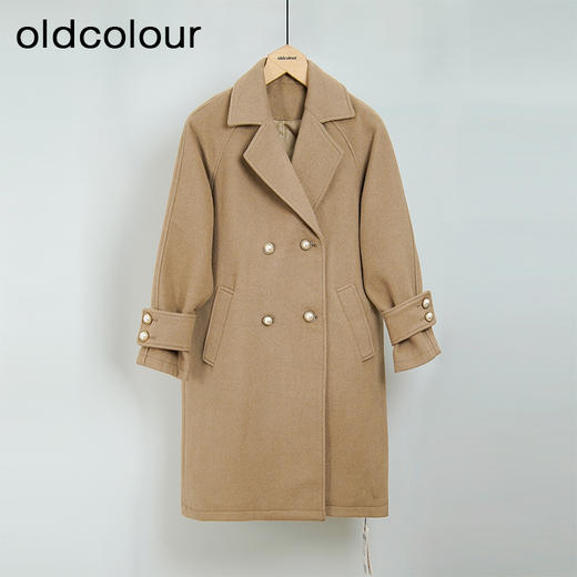 oldcolour冬款设计感时尚气质宽松保暖长款外套女DM46043082 商品图0