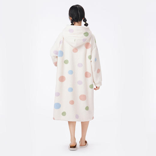 都市丽人睡衣舒适外出单件袍家居服米粒绒厚女士米粒绒套装LHT7B8 商品图3