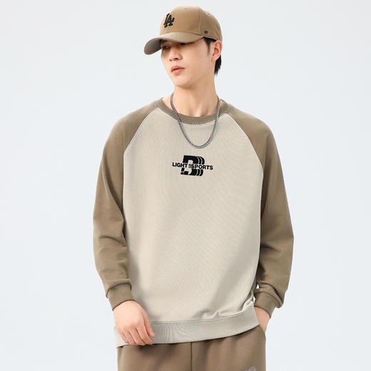 【新款DQ】大依优型大码插肩袖圆领卫衣男宽松休闲上衣胖子加肥加大男士潮流 商品图1