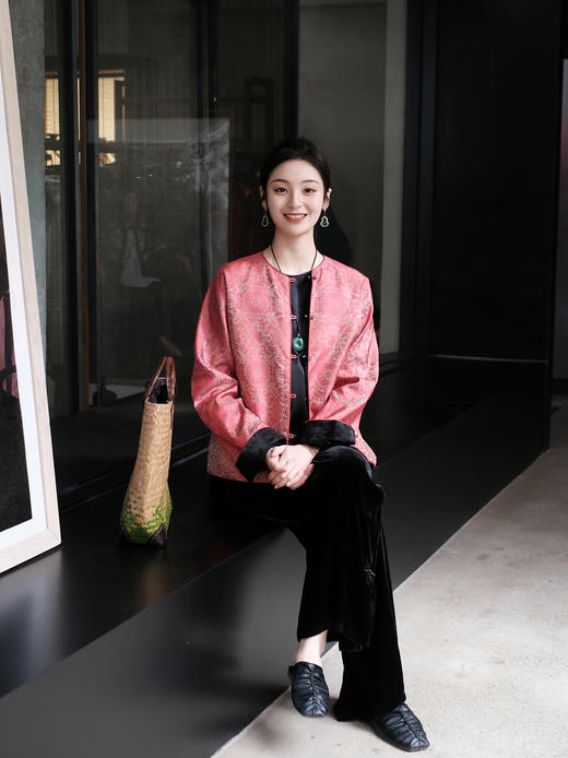 盛唐牡丹| 宋锦八达晕纹对襟外套 商品图1