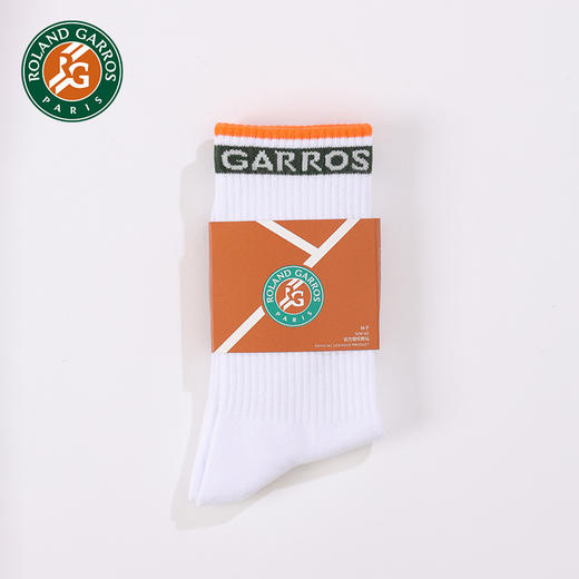 罗兰加洛斯法网运动袜男女中筒袜新款专业网球休闲袜吸汗训练跑步 商品图1