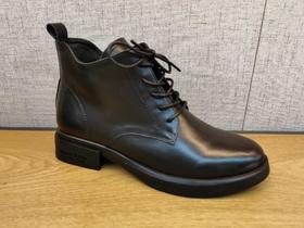 豪行213x64809牛皮低跟时尚休闲女单靴短靴