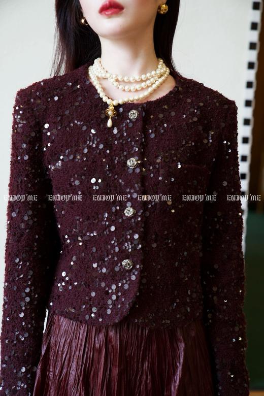 【门店同款】ENJOY冬季自由意志名媛亮片小香外套 159693371 商品图2