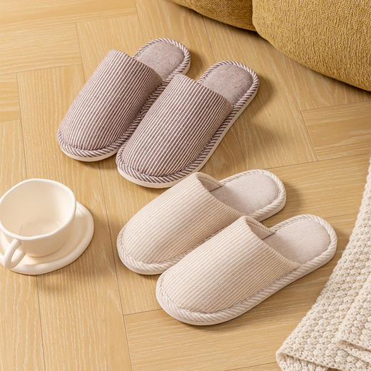 日式家居棉拖鞋女室内秋冬季情侣居家用防滑地板软底拖鞋男士冬天新款爆款小红书同款 商品图1