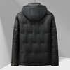 【皮羽绒】【可拆卸帽】【新款DTX】大依优型大码羽绒服皮夹克PU外套加肥加大肥佬休闲上衣男士胖子秋冬 商品缩略图1
