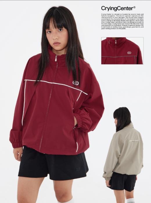 CryingCenter 深红卡其反光条拼接户外大口袋冲锋衣外套 哭喊中心 商品图3