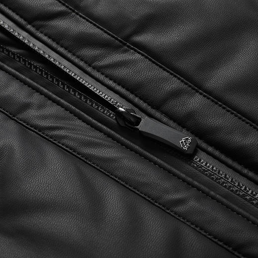 【皮羽绒】【可拆卸帽】【新款DTX】大依优型大码羽绒服皮夹克PU外套加肥加大肥佬休闲上衣男士胖子秋冬 商品图4