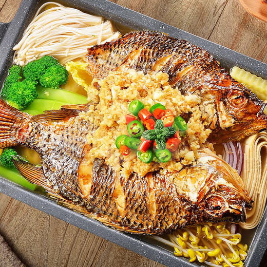 【3盒装~】小霸龙 蒜香烤鱼 1kg 罗非活鱼熬制 主餐宵夜聚会 方便菜 商品图2