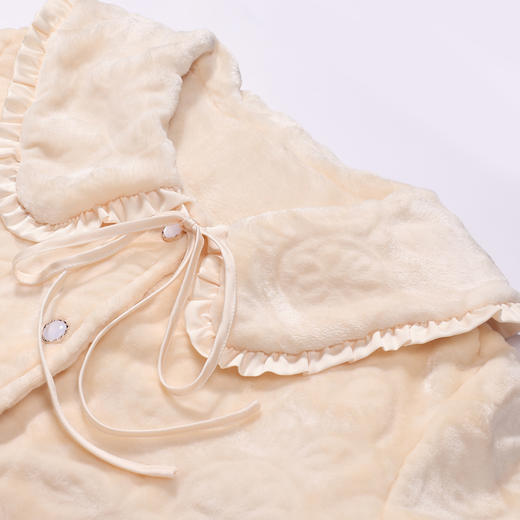 都市丽人睡衣生活家居单件袍家居服法兰绒剪花厚女士法兰绒单件袍LHT7B2 商品图4