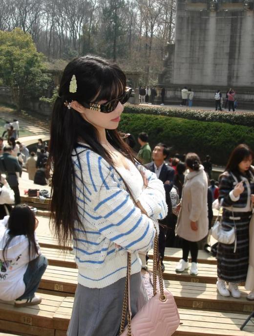 GUCCI古驰 GG Marmont系列 马蒙 链条金标Logo做旧 牛皮 斜挎单肩包 迷你 女款 粉色（HH） 商品图1