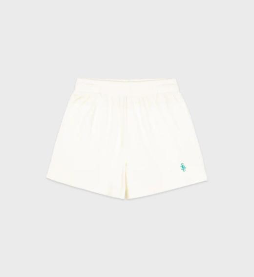 Sporty & Rich - SRC Terry Shorts - Coconut/Caribbean - 女装 - 短裤 - 椰奶白 商品图0