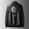 【新款DPX】大依优型大码棒球领皮夹克刺绣pu外套加肥加大休闲胖子宽松外套上衣男装潮流 商品缩略图2
