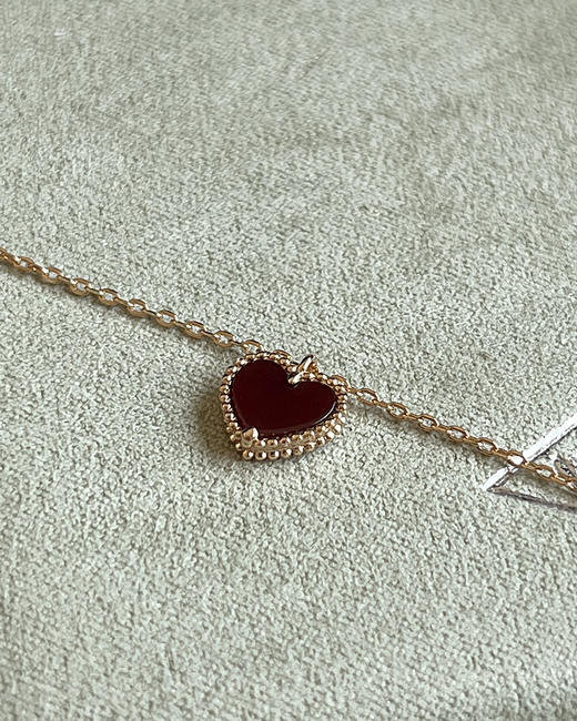 现货 THS 9.30-无 梵克家 VCA小红心系列简单且独特项链手链耳钉 CU1246 商品图9