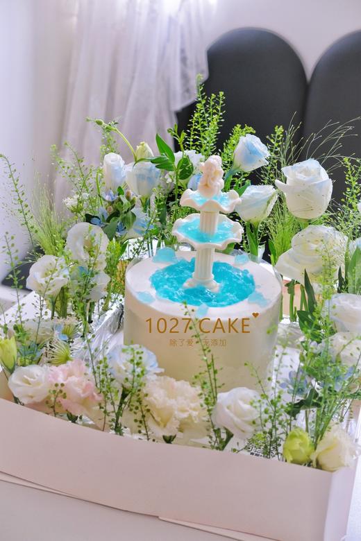 1027CAKE | 莫奈花园  喷泉许愿池  鲜花（没有的花材会随机更改调整） 商品图2