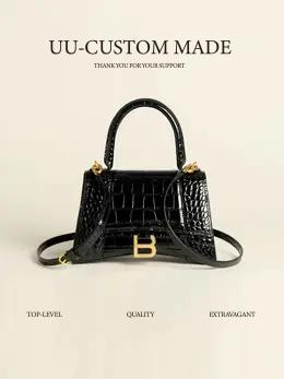 巴黎世家| 鳄鱼纹 Balenciagα沙漏包 大小号（CB） 商品图1