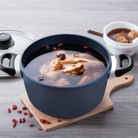 【小家电】Revere锅具蓝宝石材质带盖不粘锅汤锅深汤锅汤锅24cm RWS-6124C/YK HF