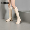 Safiya/索菲娅2024秋冬显瘦百搭粗跟厚底不过膝高筒骑士靴 SF44117251 商品缩略图2