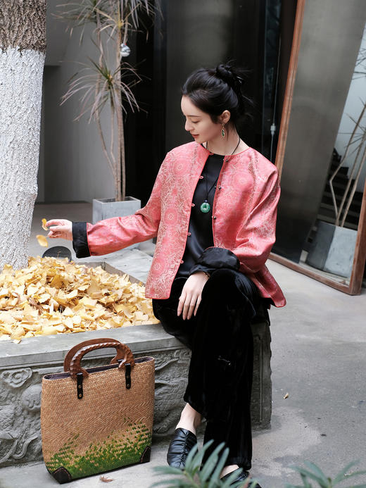 盛唐牡丹| 宋锦八达晕纹对襟外套 商品图5