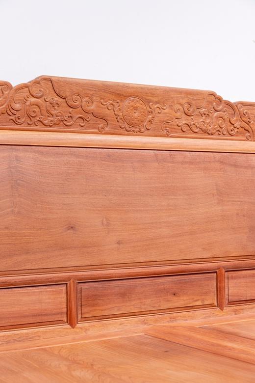 红桥红  家具严选  缅甸花梨（大果紫檀）【180 螭龙弯背素面 高低床 】 商品图4