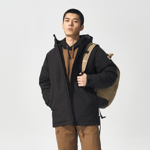 北极狐 男士连帽保暖棉服 2024新款秋冬户外防泼水棉夹克12500159 商品图3