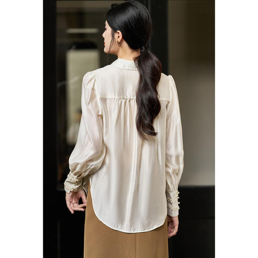 【天丝莱赛尔女上衣】2026春季时尚通勤衬衫女百搭职场内搭1883 商品图6