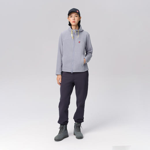 北极狐 女士连帽抓绒外套 2024秋冬新款保暖抓绒休闲衣 04242288 商品图3