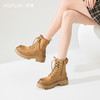 西遇工装马丁靴女2025新款秋冬复古英伦风短筒靴子增高厚底大黄靴D3747709 商品缩略图2