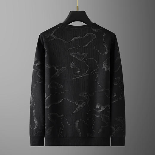 【新款DG】大依优型大码长袖卫衣圆领加肥加大肥佬休闲宽松透气上衣打底T恤 商品图2