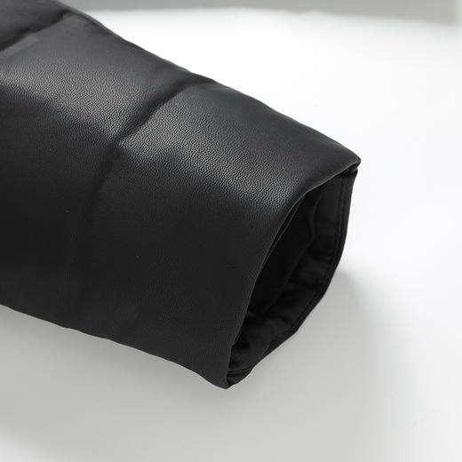 【皮羽绒】【新款DTX】大依优型大码羽绒服皮夹克PU外套加肥加大肥佬休闲上衣男士胖子秋冬 商品图6