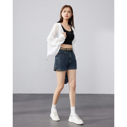 IEF/爱依服女装夏季韩版时尚简约设计时尚百搭牛仔短裤N0244- 商品图3