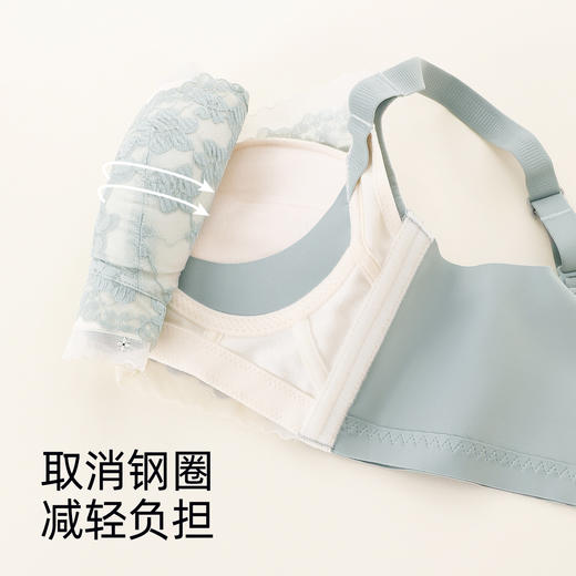 熳洁儿 内衣女小胸聚拢文胸性感蕾丝舒适无钢圈莫代尔撞色内衣23761502 商品图7