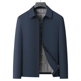 【新款DLC】大依优型大码加棉棉衣夹克翻领外套男商务休闲加肥加大夹克上衣胖子显瘦保暖