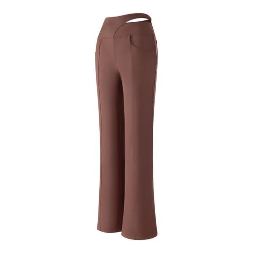 TITIKA 小蛮腰多功能直筒裤秋冬高腰宽松休闲垂感棕色长裤11183 商品图4