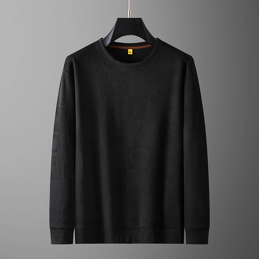 【新款DG】大依优型大码长袖卫衣圆领加肥加大肥佬休闲宽松透气上衣打底T恤 商品图1