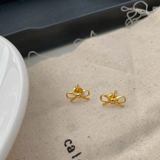 DIANA KANE-设计款蝴蝶结耳钉925纯银耳饰小巧迷你百搭个性创意韩版耳环 商品图0