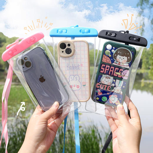 「拍1发2！9.9到手2个」手机防水袋可触屏防水袋 手机可触屏保护套户外游泳漂流数码配件专用密封袋 商品图2