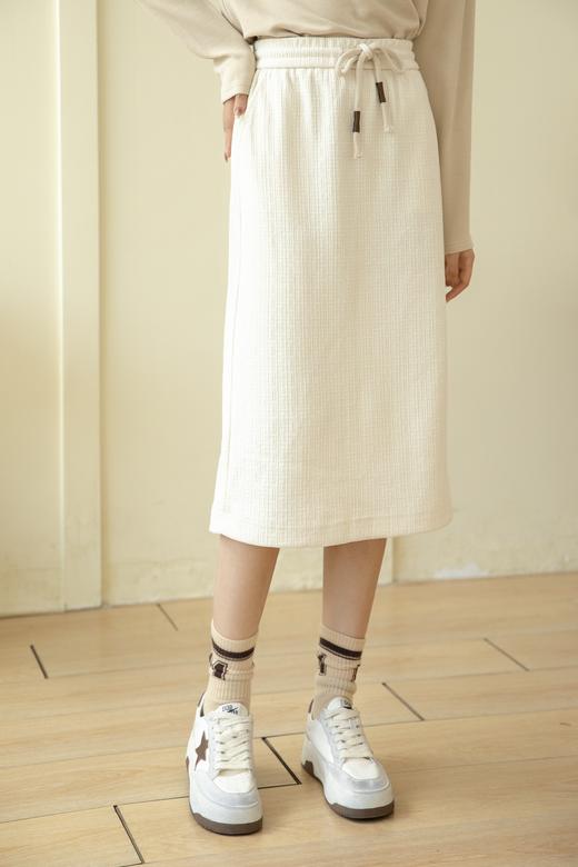 09866#抽绳后开叉半裙 商品图4