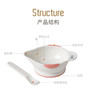【宝宝辅食碗，研磨套装，一碗多用】日康婴儿碗勺餐具套装 宝宝防摔吃饭训练碗辅食碗-QQ 商品缩略图1