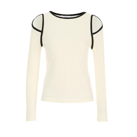 VIMAGE纬漫纪秋季新款露肩修身显瘦T恤上衣V2213826 商品图6