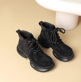 westory2024年秋冬新款优雅风厚底粗跟百搭短靴切尔西S24DS84831