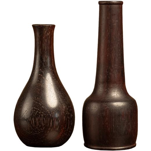 紫檀木纸棰瓶及胆瓶花插一组 商品图5