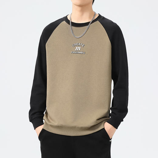 【新款DQ】大依优型大码插肩袖圆领卫衣男宽松休闲上衣胖子加肥加大男士潮流 商品图0