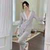 【秋冬严选！蕾丝开衫家居服套装】法式睡衣睡裤女V领棉质春秋季薄款长袖长裤可外穿 商品缩略图2
