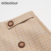oldcolour春秋款半身裙高腰显瘦小个子减龄格子短裙女DM33061129 商品缩略图2
