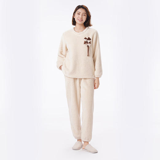 都市丽人睡衣生活家居长袖家居服长毛绒厚女士长毛绒套装LHT2P7 商品图7