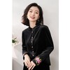 西子/【夜与蔷薇】进口韩国绒丝绒刺绣中式水晶扣衬衣上衣开衫/WTBH498 商品缩略图2