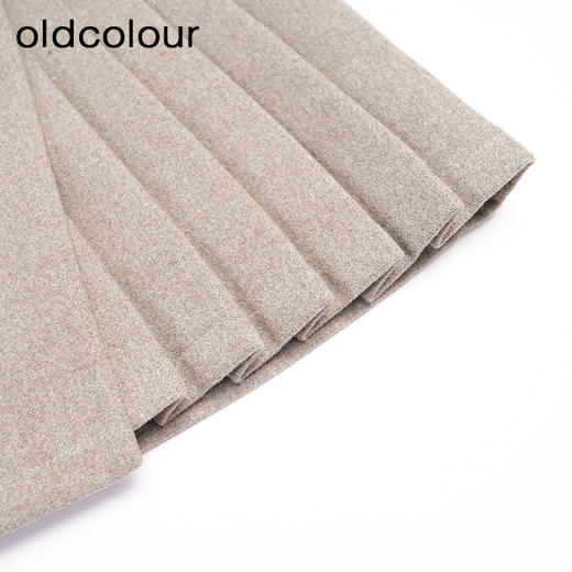 oldcolour半身裙简约时尚高腰显瘦A字百褶短裙女DL43061416 商品图3