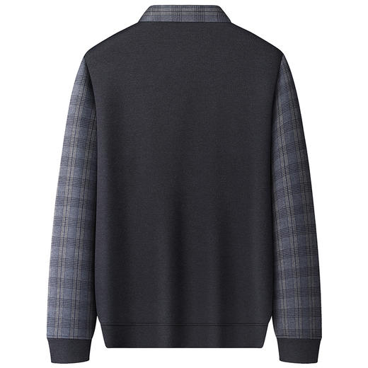 【加绒】【新款DWP】大依优型大码假两件长袖T恤衬衫领卫衣男装加肥加大体恤大号上衣胖子商务休闲 商品图3